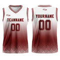 Custom White Red Brown Gradient Basketball Jersey Uniform Suit Printed Your Logo Name Number