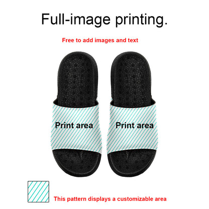 Customized Basketball Slippers With Added Patterns, Name Number Logo