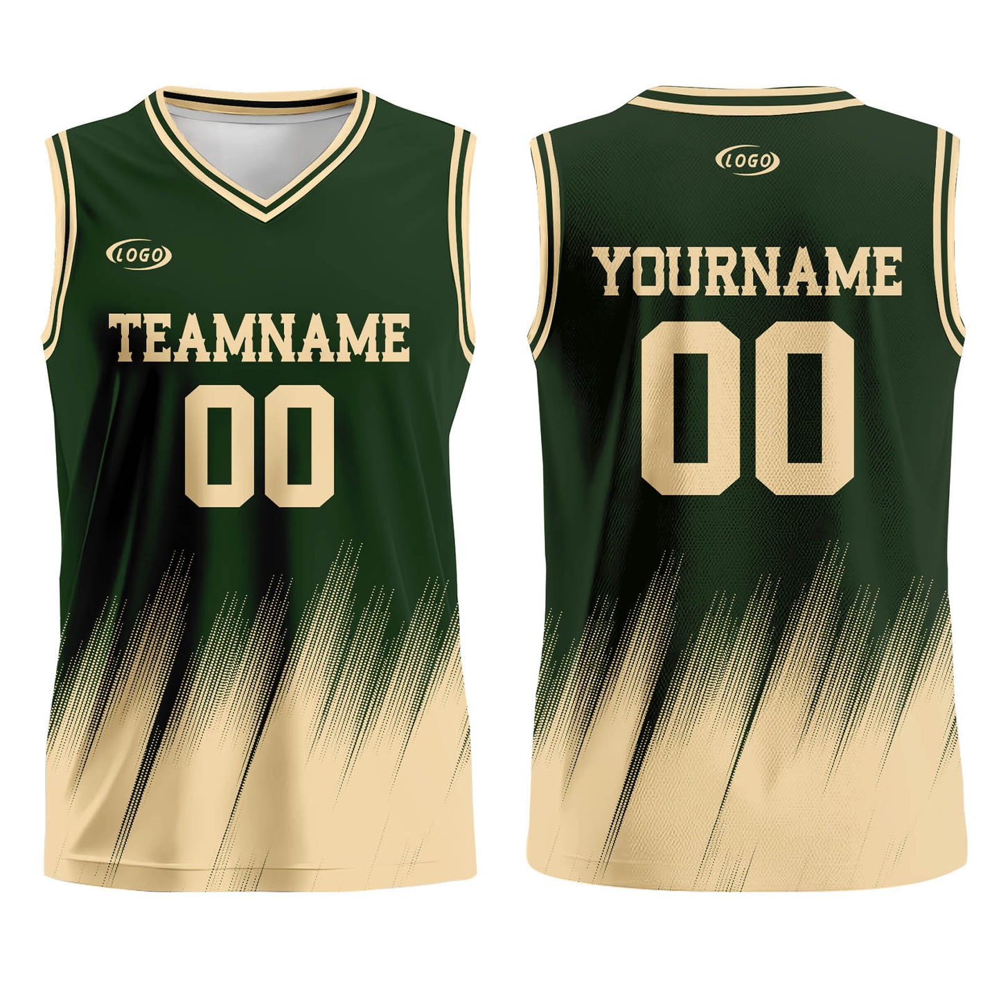Custom Olive Green Cream Basketball Jersey Uniform Suit Printed Your Logo Name Number
