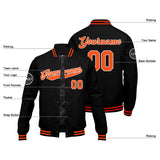 Custom Varsity Jacket Letterman jacket for Men, Women and Youth Black Orange