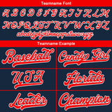 Custom Baseball Jersey Stitched Design Personalized Hip Hop Baseball Shirts Navy-Red