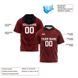 Custom Black Red Short Sleeve Hoodies for Men Women Shirts with Hoods Printed Name Logo