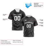 Custom Grey Short Sleeve Hoodies for Men Women Shirts with Hoods Printed Name Logo