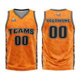 Custom Orange Basketball Jersey Uniform Suit Printed Your Logo Name Number