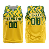 Custom Yellow Green Basketball Jersey Uniform Suit Printed Your Logo Name Number