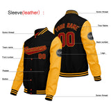 Custom Black Yellow Varsity Jackets for Men Women Youth Personalized Letterman Jackets
