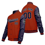 Custom Orange Purple Varsity Jackets for Men Women Youth Personalized Letterman Jackets