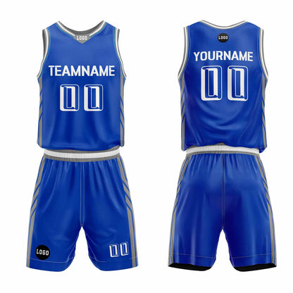 Custom Royal Blue Basketball Jersey Uniform Suit Printed Your Logo Name Number