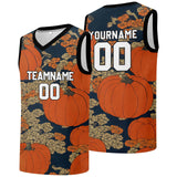 Custom basketball jersey for men and women. Stitched and printed name, number and logo Pumpkin