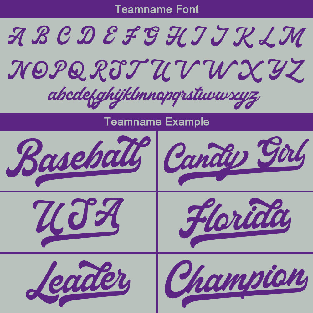Custom Baseball Jersey Stitched Design Personalized Hip Hop Baseball Shirts Gray-Purple