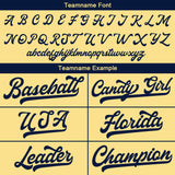 Custom Baseball Jersey Stitched Design Personalized Hip Hop Baseball Shirts Gold-Navy