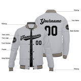 Custom Varsity Jacket Letterman jacket for Men, Women and Youth Grey Black