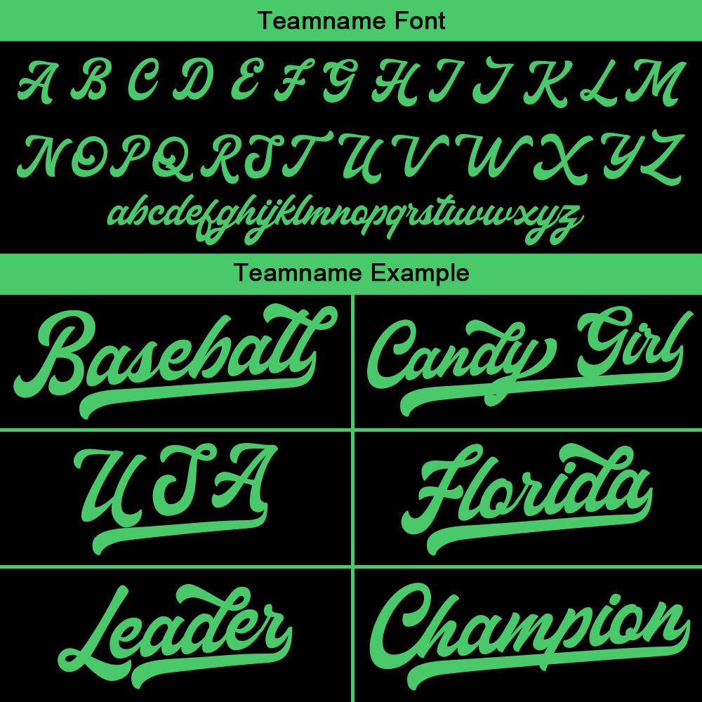 Custom Baseball Jersey Stitched Design Personalized Hip Hop Baseball Shirts Black-Green