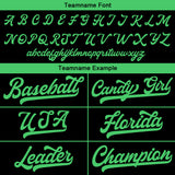 Custom Baseball Jersey Stitched Design Personalized Hip Hop Baseball Shirts Black-Green