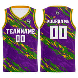 Custom Purple Green Basketball Jersey Uniform Suit Printed Your Logo Name Number