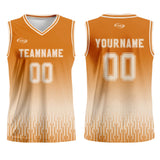 Custom Orange Off-White Gradient Basketball Jersey Uniform Suit Printed Your Logo Name Number
