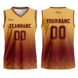 Custom Brown Gradient Basketball Jersey Uniform Suit Printed Your Logo Name Number