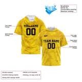 Custom Yellow Short Sleeve Hoodies for Men Women Shirts with Hoods Printed Name Logo