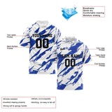 Custom White Blue Short Sleeve Hoodies for Men Women Shirts with Hoods Printed Name Logo