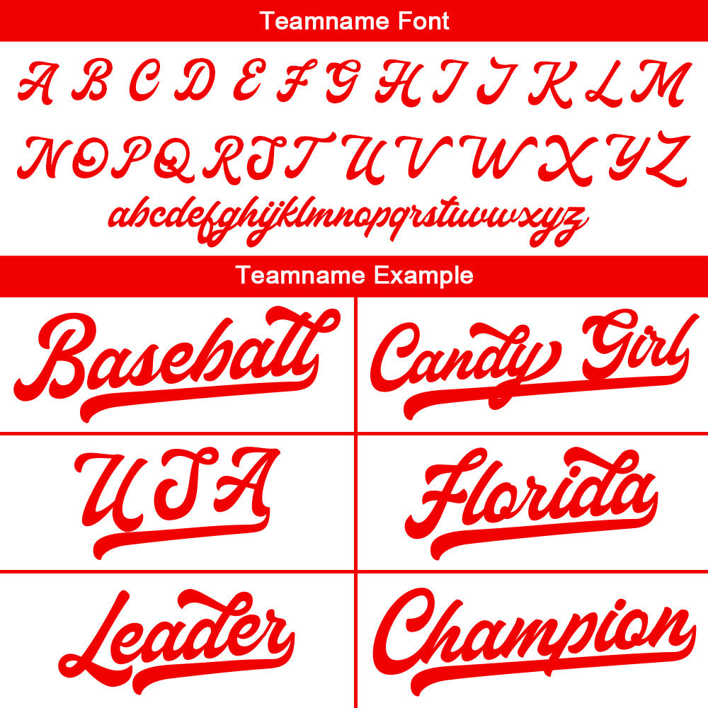 Custom Baseball Jersey Stitched Design Personalized Hip Hop Baseball Shirts White-Red