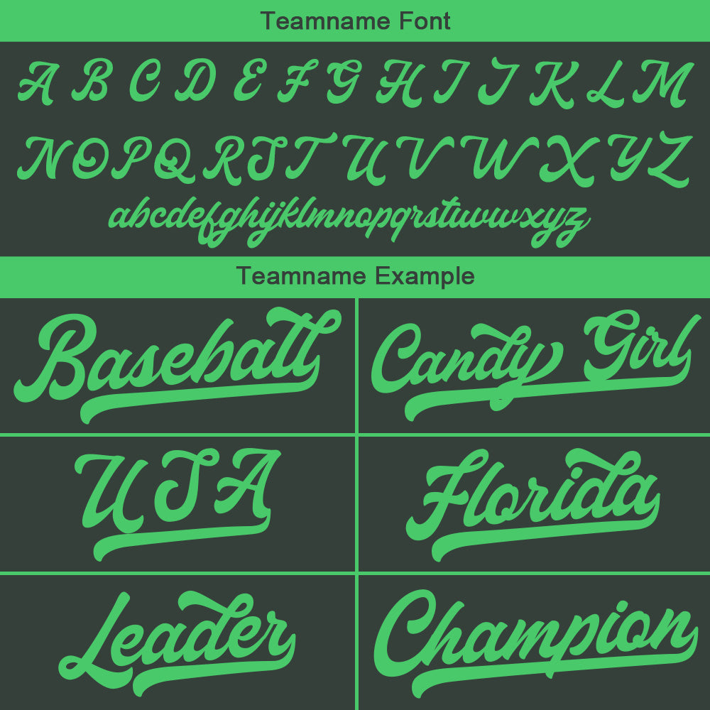 Custom Baseball Jersey Stitched Design Personalized Hip Hop Baseball Shirts Dark Gray-Green