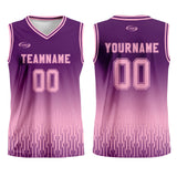Custom Purple Pink Gradient Basketball Jersey Uniform Suit Printed Your Logo Name Number