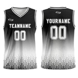 Custom Black White Gradient Basketball Jersey Uniform Suit Printed Your Logo Name Number