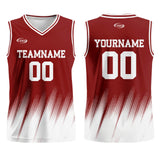 Custom Red White Basketball Jersey Uniform Suit Printed Your Logo Name Number