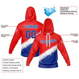 Custom Red Navy Hoodie Sweatshirt Set for Men Women Youth Tops and Pants Set Tracksuit