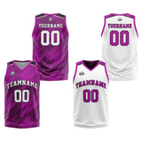 Custom Strip-Type Rose Reversible Basketball Suit for Adults and Kids Personalized Jersey