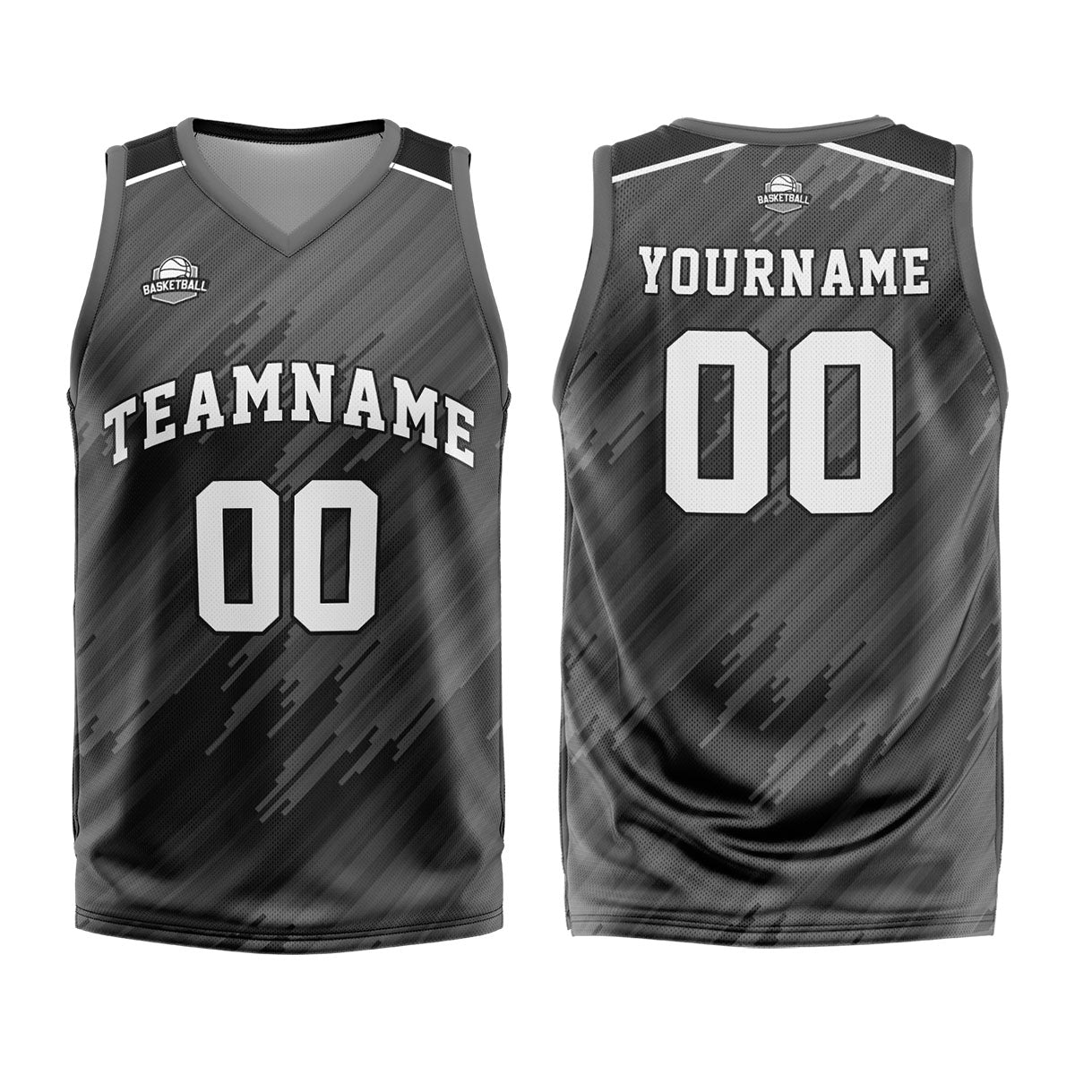 Custom Grey Basketball Jersey Uniform Suit Printed Your Logo Name Number