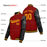 Custom Red Black Varsity Jackets for Men Women Youth Personalized Letterman Jackets