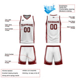 Custom White Dark Green Reversible Basketball Suit for Adults and Kids Personalized Jersey（复制）