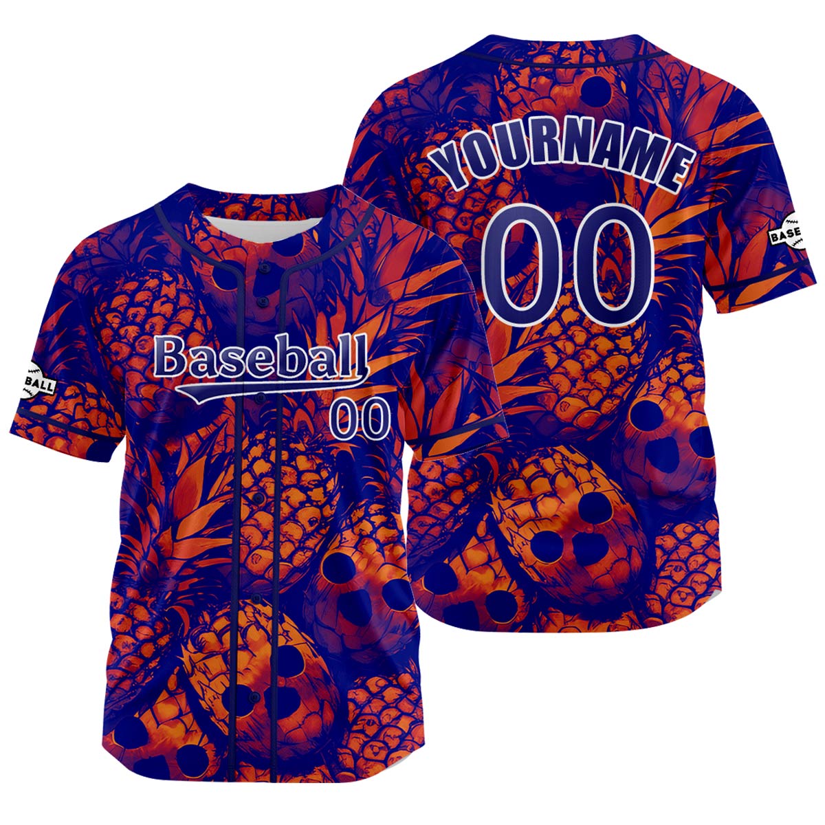 Custom Redmidnight Blue Baseball Jersey Print Personalized Name, Number and Logo