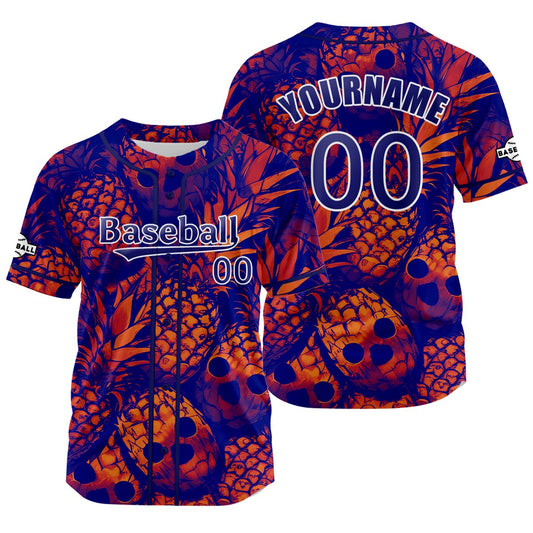Custom Redmidnight Blue Baseball Jersey Print Personalized Name, Number and Logo