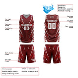 Custom Dark Red Basketball Jersey Uniform Suit Printed Your Logo Name Number