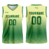 Custom Yellow Green Gradient Basketball Jersey Uniform Suit Printed Your Logo Name Number