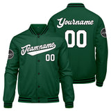 Custom Varsity Jacket Letterman jacket for Men, Women and Youth Grün Schwarz Weiß