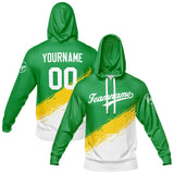 Custom Green White Sports hoodie Sweatshirt Set for Men Women Youth Tops and Pants Set Tracksuit