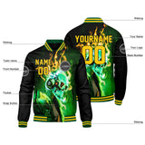 Custom Varsity Jacket Letterman jacket for Men, Women and Youth Green Yellow