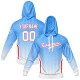Custom Light Blue Hoodie Sweatshirt Set for Men Women Youth Tops and Pants Set Tracksuit