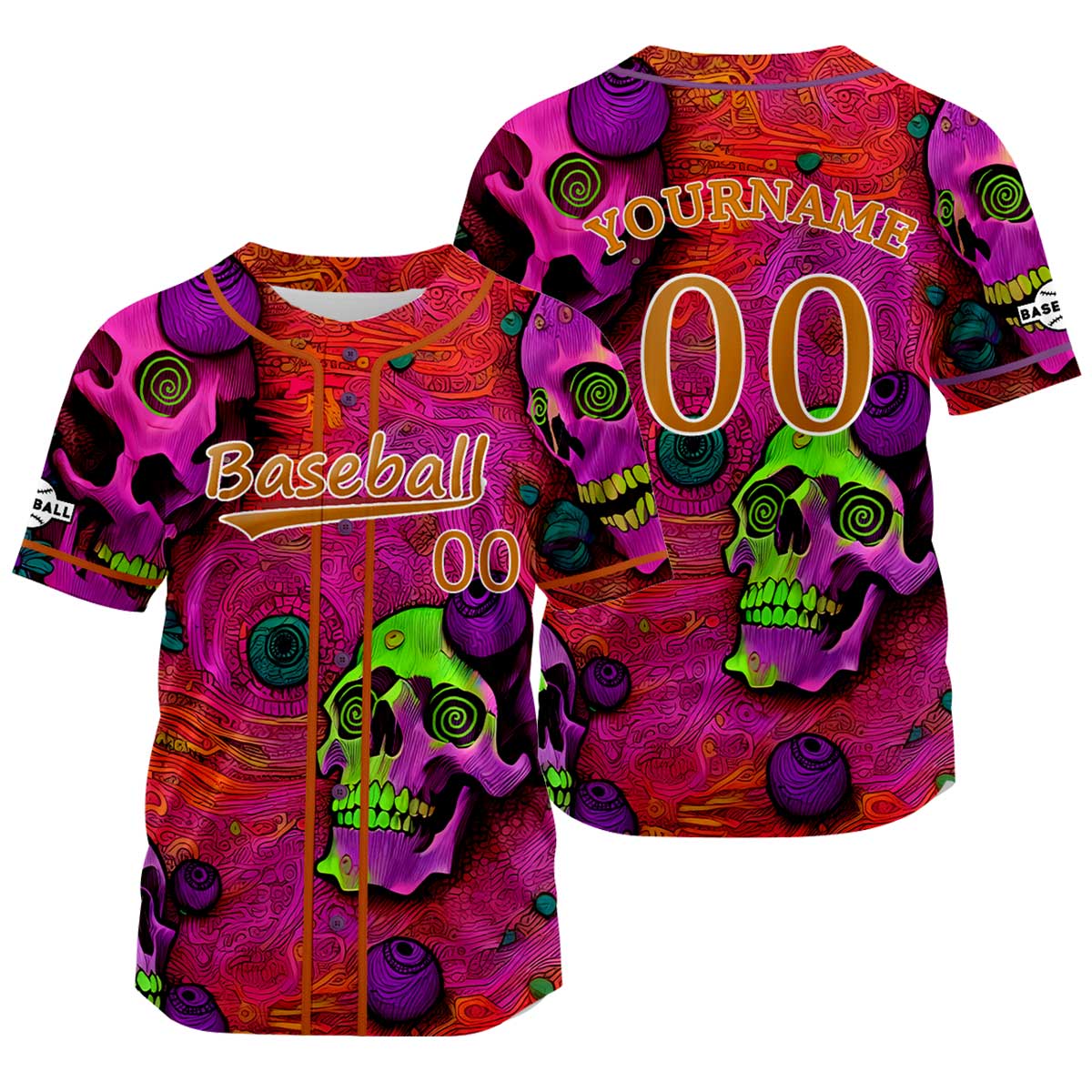 Custom Red Baseball Jersey Print Personalized Name, Number and Logo