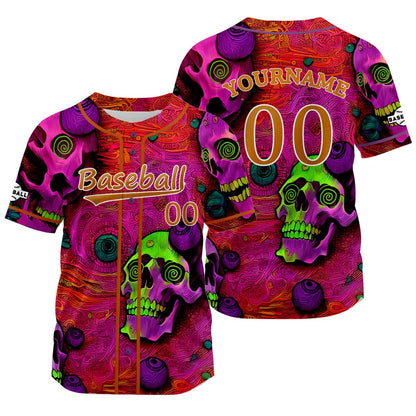 Custom Red Baseball Jersey Print Personalized Name, Number and Logo