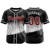 Custom Black Button Down Baseball Jersey for Men Women Adult Youth Print Name Number Logo