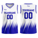 Custom White Blue Basketball Jersey Uniform Suit Printed Your Logo Name Number