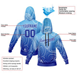 Custom Blue Sports hoodie Sweatshirt Set for Men Women Youth Tops and Pants Set Tracksuit