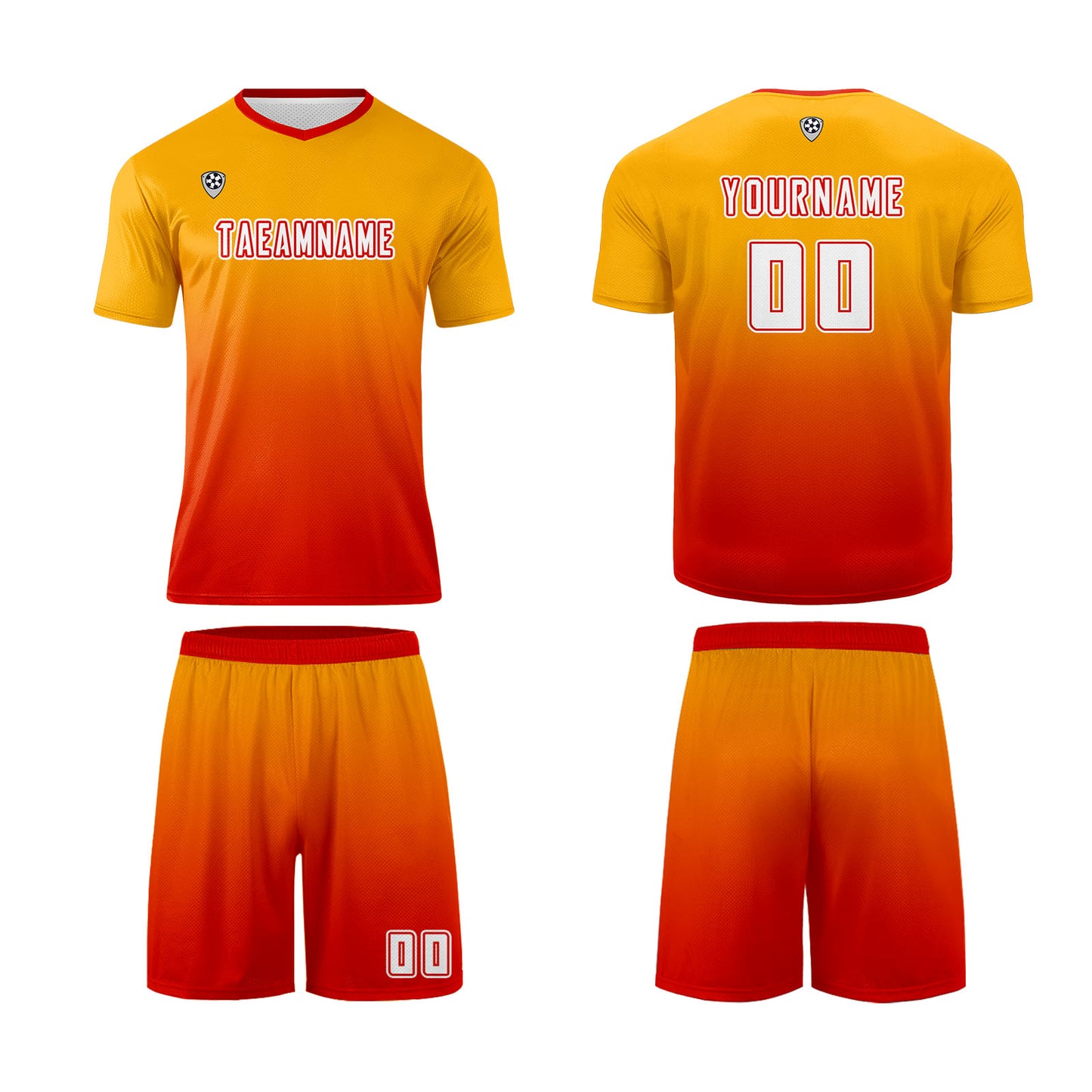 Custom Orange Red Uniform Jersey Kids Adults Personalized Set Jersey Shirt