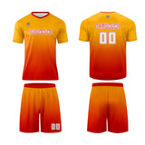 Custom Orange Red Uniform Jersey Kids Adults Personalized Set Jersey Shirt