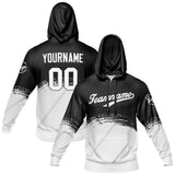 Custom Black White Sports hoodie Sweatshirt Set for Men Women Youth Tops and Pants Set Tracksuit