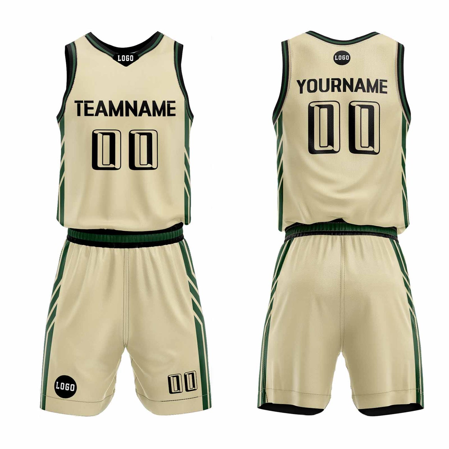 Custom Khaki Basketball Jersey Uniform Suit Printed Your Logo Name Number